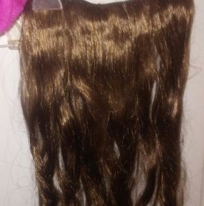 Wavy long 19" pair of chocolate hair extentions